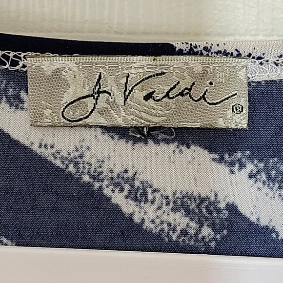 J Valdi Women's Tunic Swimsuit Cover-up ~ Navy Blue and White ~ Size XL ~ - Picture 5 of 5